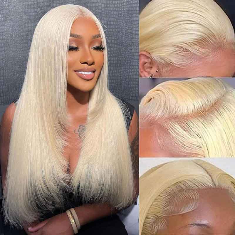 Ulike Layered Haircut 613 Blonde Lace Front Wigs 13x4 Transparent Lace Straight Wigs