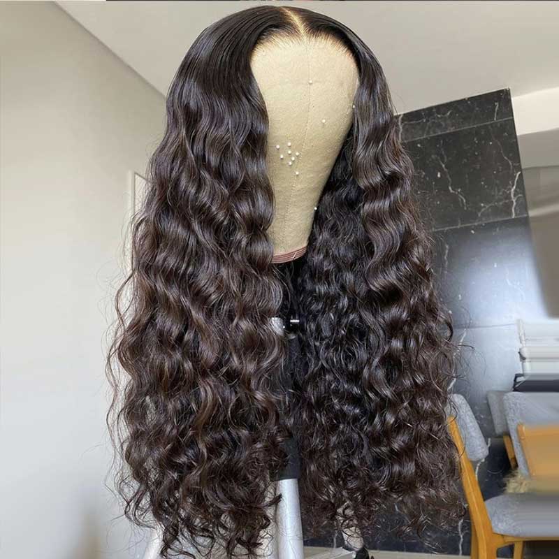 Ulike Loose Deep Wave 13x4 Transparent Lace Wigs 100% Vrigin Human Hair