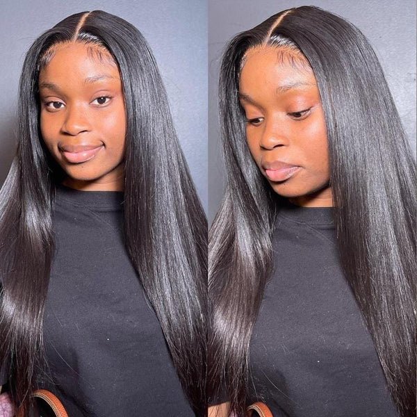 Ulike Transparent Lace 15A Grade Super Double Drawn Straight Human Hair 13x4 Lace Frontal Wig