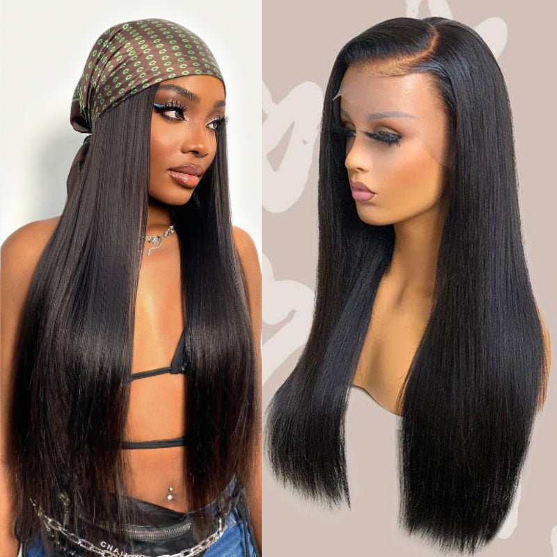 Ulike Transparent Lace 15A Grade Super Double Drawn Straight Human Hair 13x4 Lace Frontal Wig