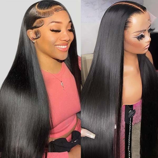 Ulike Transparent Lace 15A Grade Super Double Drawn Straight Human Hair 13x4 Lace Frontal Wig