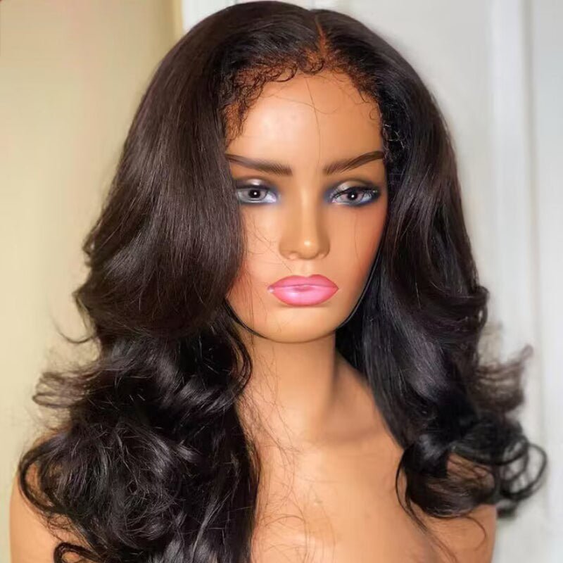 Ulike Type 4C Edges Hairline Body Wave Transparent Lace Wig 13×4 Lace Front Wigs With 4C Hairline