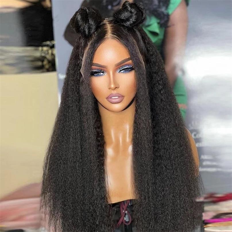 Ulike Versatile Kinky Straight Transparent 360 Lace Wigs Pre-Plucked Natural Hairline