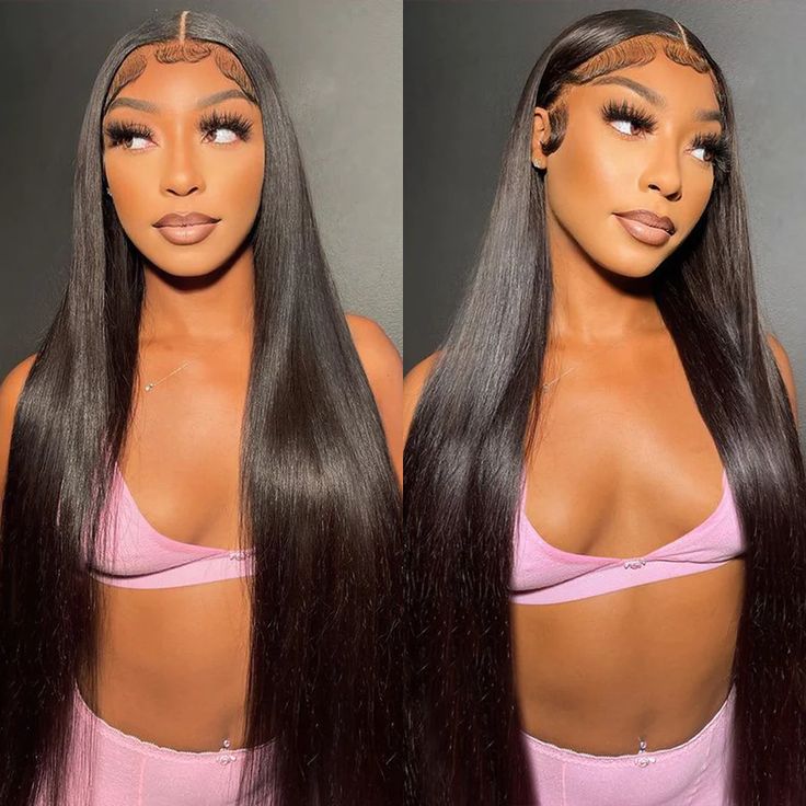 Alibonnie Wear Go Straight Lace Front Wigs 13x4 Transparent Lace Human Hair Air Wig