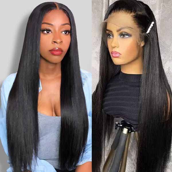 Alibonnie Wear Go Straight Lace Front Wigs 13x4 Transparent Lace Human Hair Air Wig