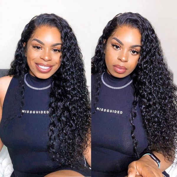 Ulike Wear Go Water Wave Human Hair 5x5 Pre Cut Lace Closure Glueless Air Wig More Breathable