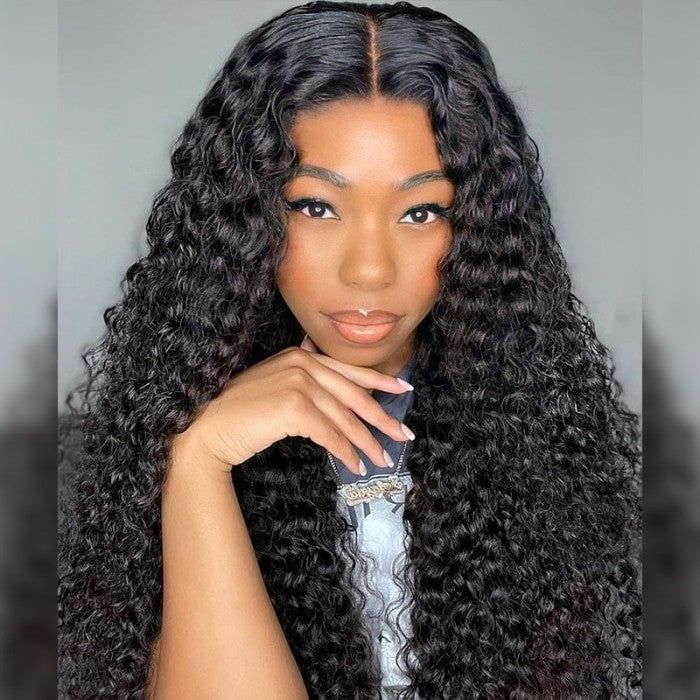 Ulike Wear Go Water Wave Human Hair 5x5 Pre Cut Lace Closure Glueless Air Wig More Breathable