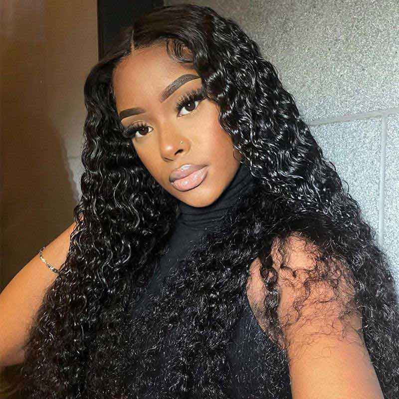 Ulike Wear Go Water Wave Human Hair 5x5 Pre Cut Lace Closure Glueless Air Wig More Breathable