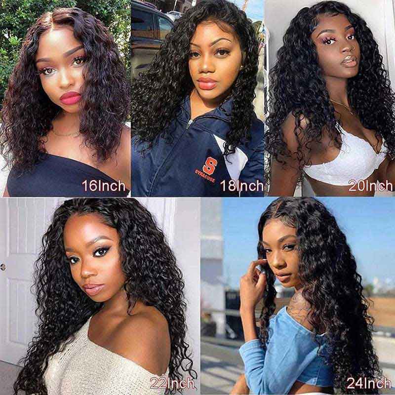 Ulike Wet And Wavy Water Wave  4x4 Lace Closure Human Hair Wigs