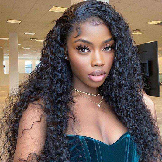 Ulike Wet And Wavy Water Wave  4x4 Lace Closure Human Hair Wigs