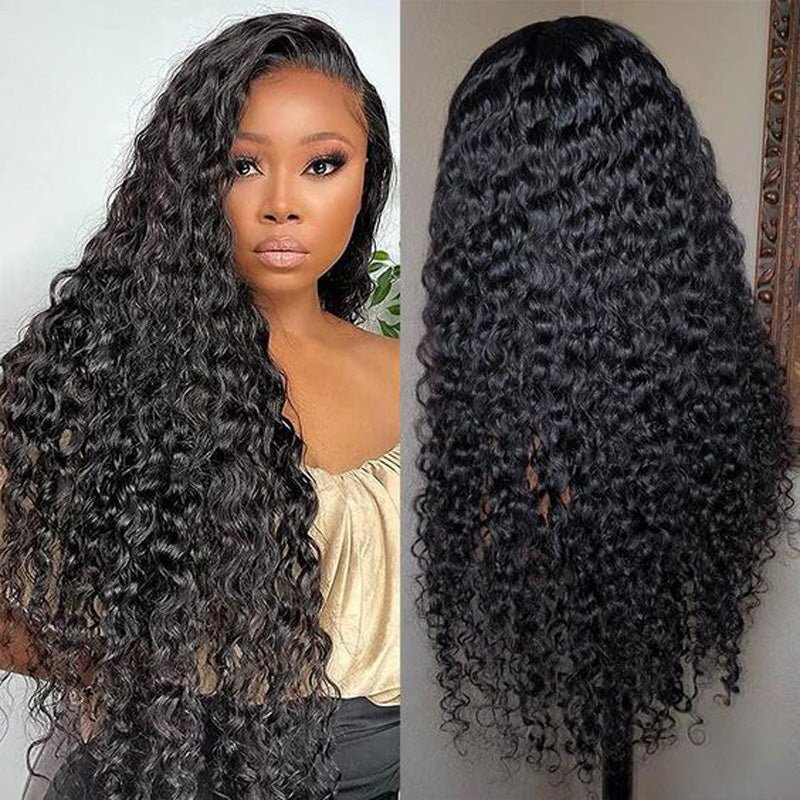 Ulike Wet And Wavy Water Wave  4x4 Lace Closure Human Hair Wigs