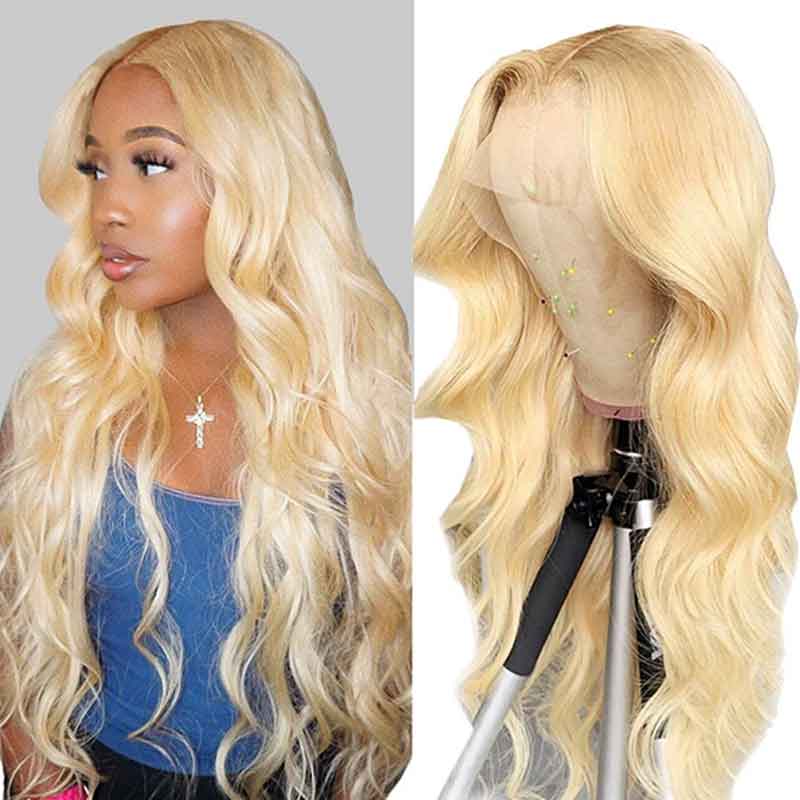 Blonde #613 Brazilian Body Wave Wig 13x4 Lace Front Human Hair Wigs Pre Plucked Ready To Wear