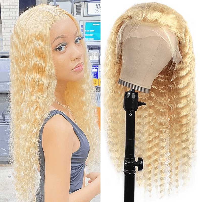 Blonde Wig 613 Lace Front Human Hair Wigs 13x4 Deep Wave Lace Front Wig Brazilian Human Hair Wigs