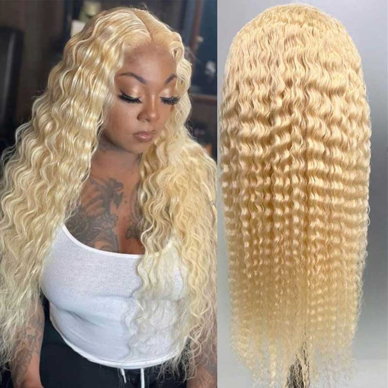 Blonde Wig 613 Lace Front Human Hair Wigs 13x4 Deep Wave Lace Front Wig Brazilian Human Hair Wigs