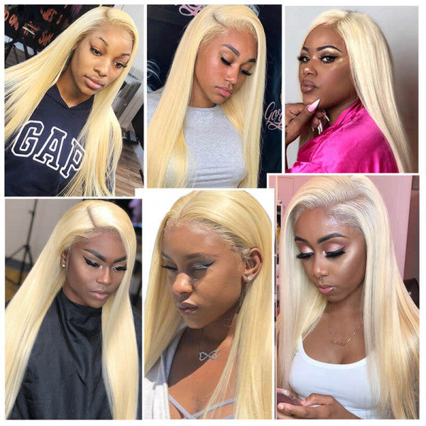 Blond Hair 13x6 HD Lace Front Wig Straight Hair Human Hair Wigs