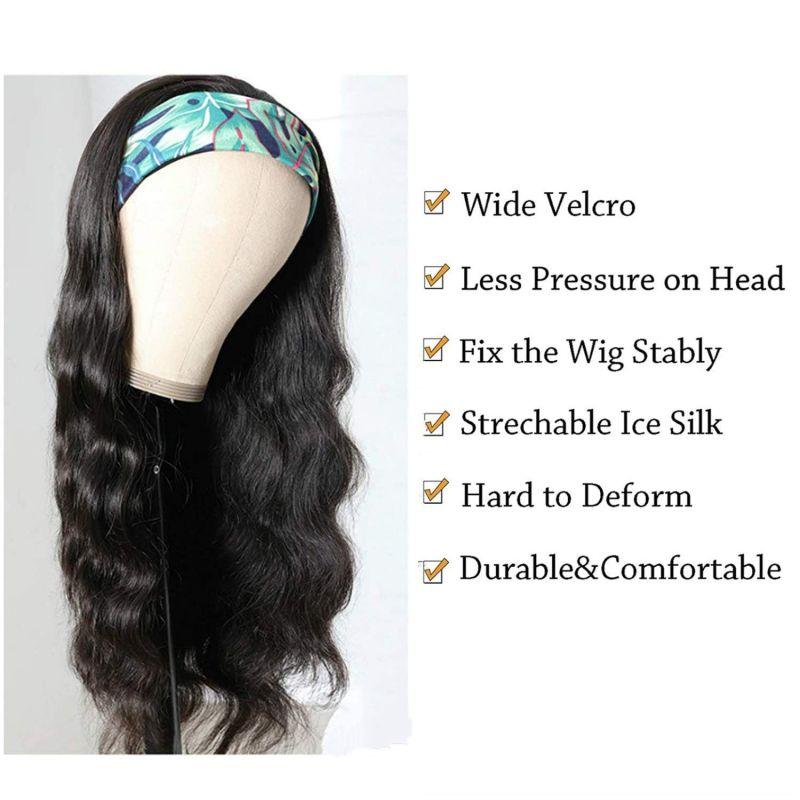 Body Wave Headband Wigs Glueless Brazilian Human Hair Wigs With Headbands None Lace Wigs