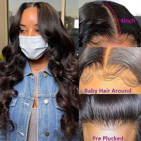 Body Wave Lace Front Wig 13x4 Lace Frontal Wig Pre Plucked Brazilian Human Hair Wigs