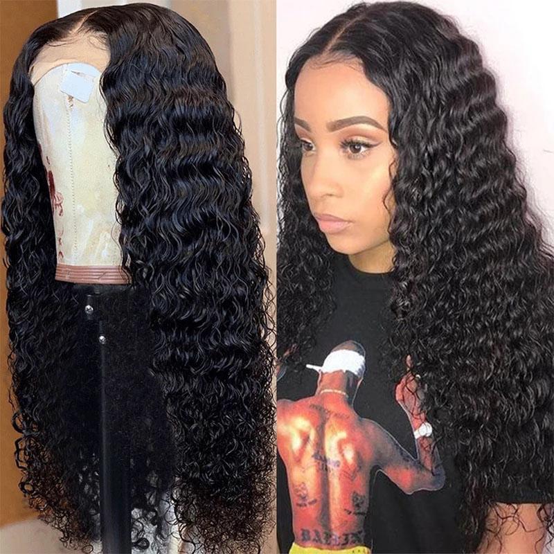 Deep Wave Lace Frontal Wigs 10-32 Inchs Real Human Hair 13x4 Lace Front Wig