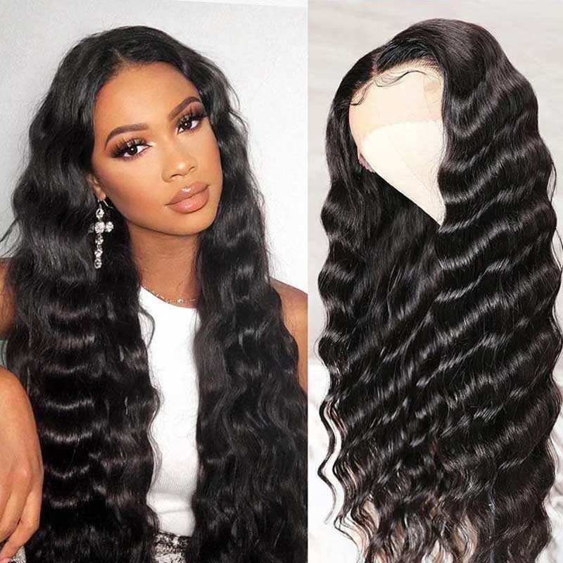 Pre Plucked 5x5 HD/Transparent Lace Closure Wig Human Hair Loose Deep Wave