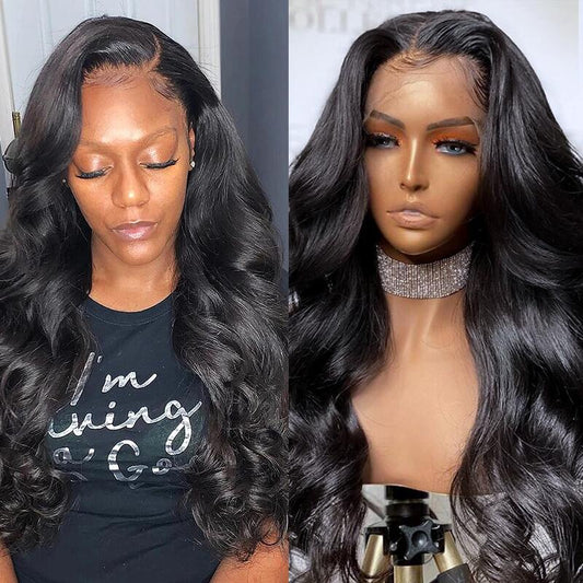 Long Wigs Body Wave Lace Front Human Hair Wigs For Black Women