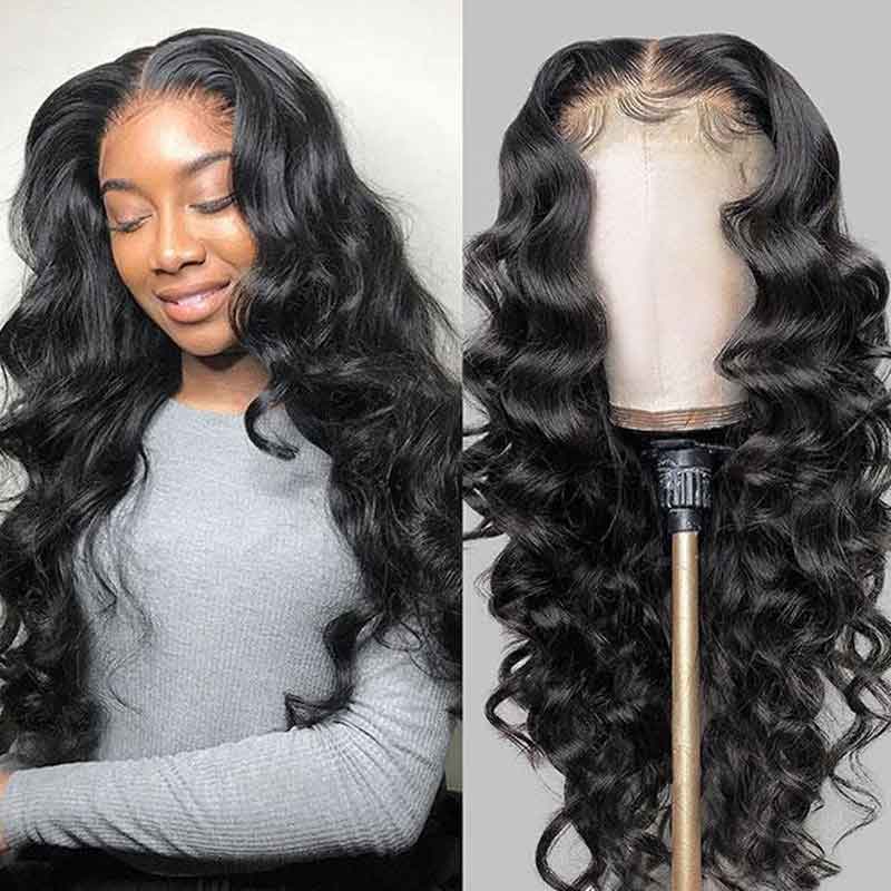 Loose Wave HD Lace 13x4 Full Frontal Lace Human Hair Loose Curls Wigs