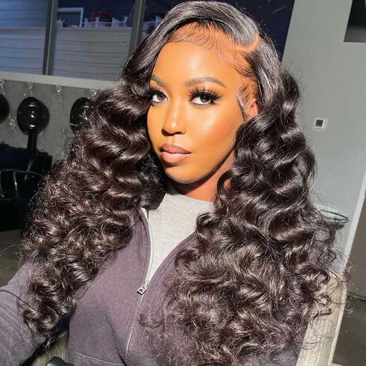 Loose Wave HD Lace 13x4 Full Frontal Lace Human Hair Loose Curls Wigs