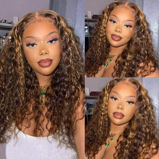 P4/27 Highlight Wig 13X4 Lace Front Deep Wave Wigs