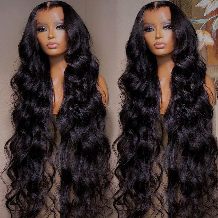 13x4 Transparent Lace Frontal Body Wave Wigs Brazilian Virgin Hair