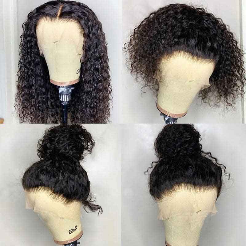 Pre Plucked 360 Lace Wigs Deep Wave Transparent Lace Wig Brazilian Virgin Hair