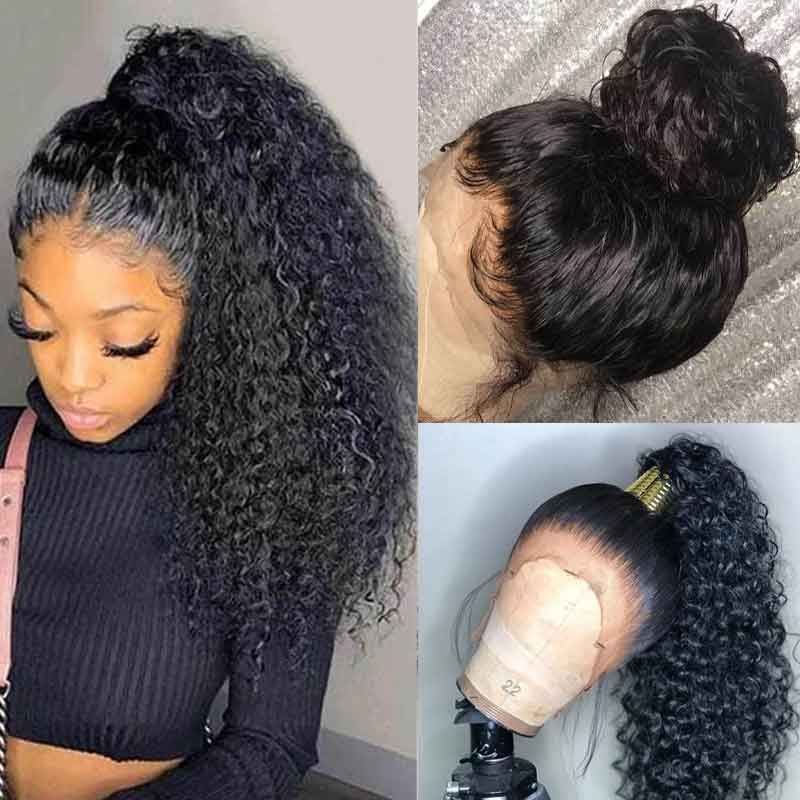 Pre Plucked 360 Lace Wigs Deep Wave Transparent Lace Wig Brazilian Virgin Hair