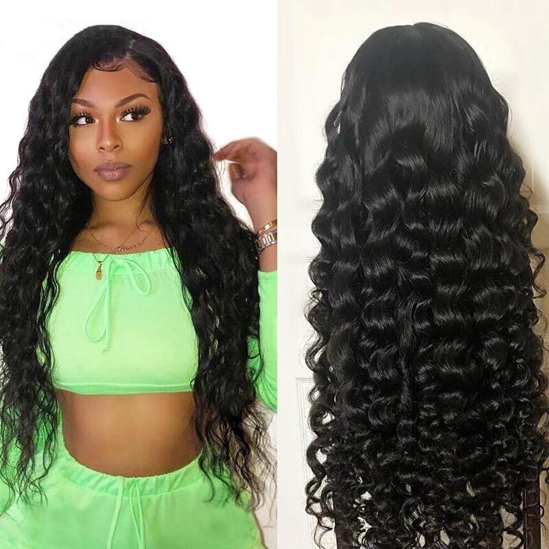 Pre Plucked Long Wigs Loose Deep Wave Wig 4x4 13x4 13x6 Brazilian Human Hair Wigs Natural Hairline With Baby Hair