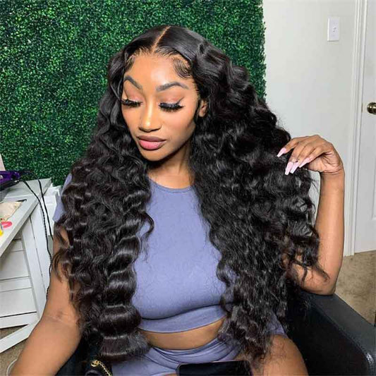 Pre Plucked Long Wigs Loose Deep Wave Wig 4x4 13x4 13x6 Brazilian Human Hair Wigs Natural Hairline With Baby Hair