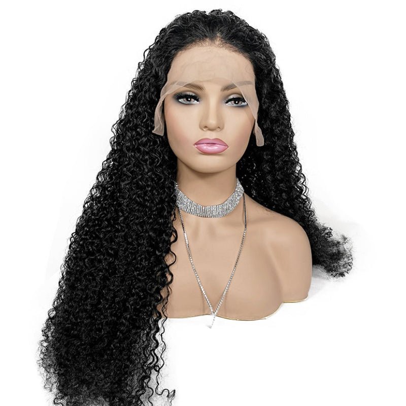 Premium HD Lace Jerry Curly 13x4 HD Lace Front Wigs Curly Human Hair Wigs With Pre Plucked Hairline|True length