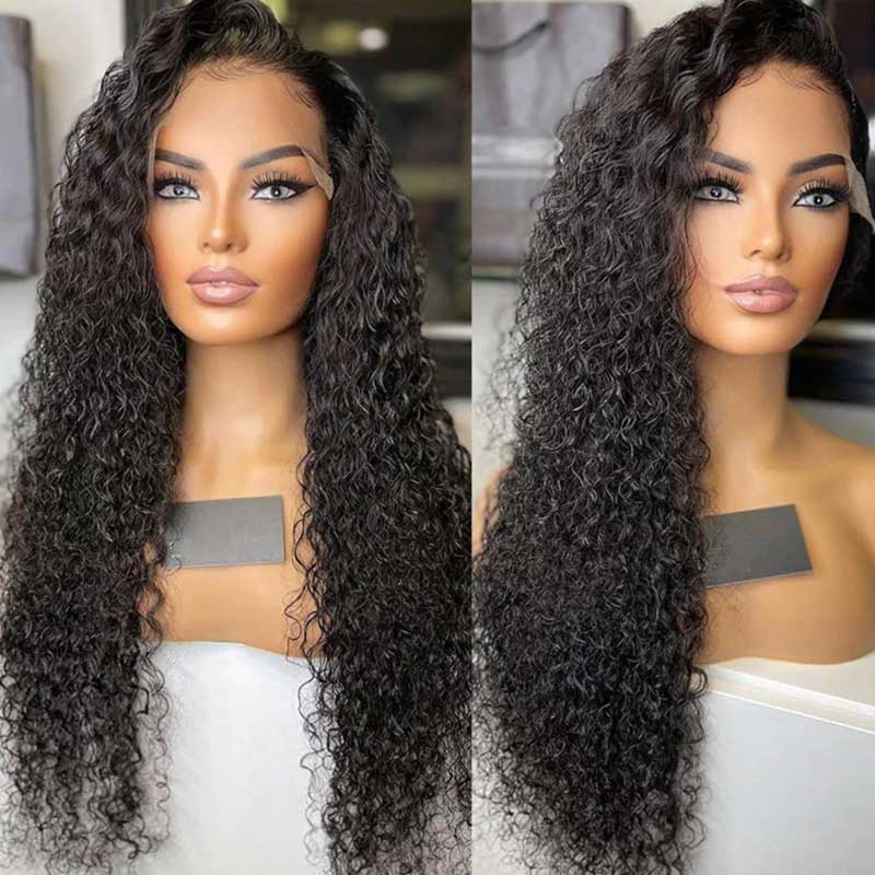 Premium HD Lace Jerry Curly 13x4 HD Lace Front Wigs Curly Human Hair Wigs With Pre Plucked Hairline|True length