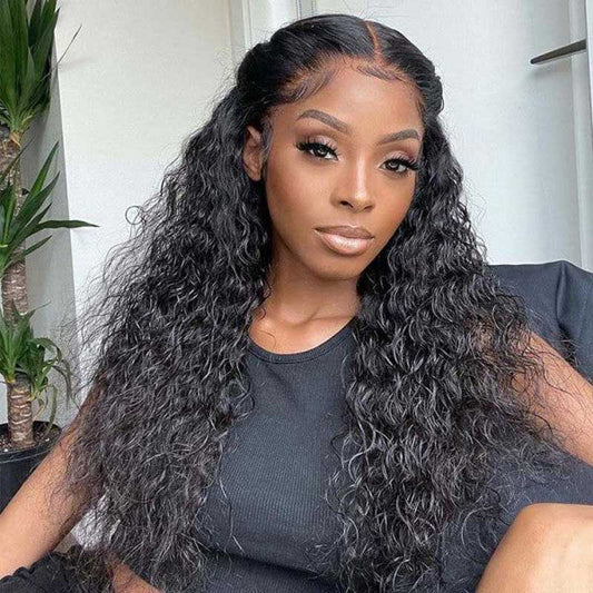 Skin Melted HD Lace Closure Wigs Pre Plucked 5x5 Water Wave Human Hair Wigs