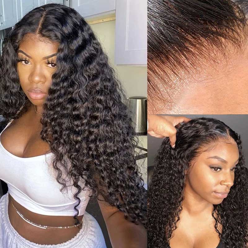 Skin Melted HD Lace Wig Deep Wave 13x4 Full Frontal Vrigin Human Hair Wig