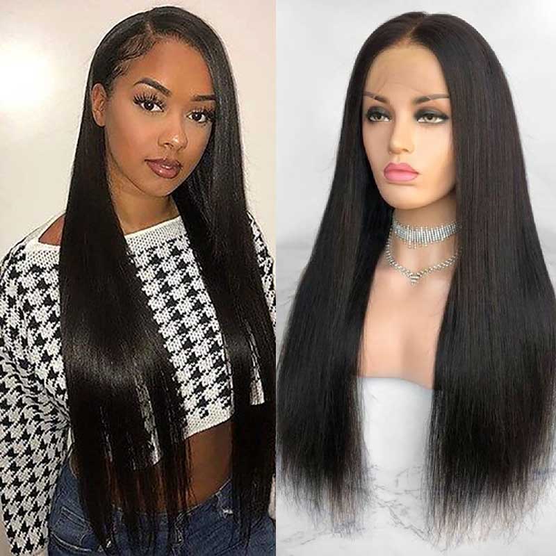 Straight Human Wigs Affordable Long Wigs Pre Plucked Natural Hairline