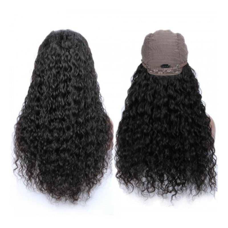 U Part Water Wave Wigs Glueless Affordable Human Hair Wigs For Black Women