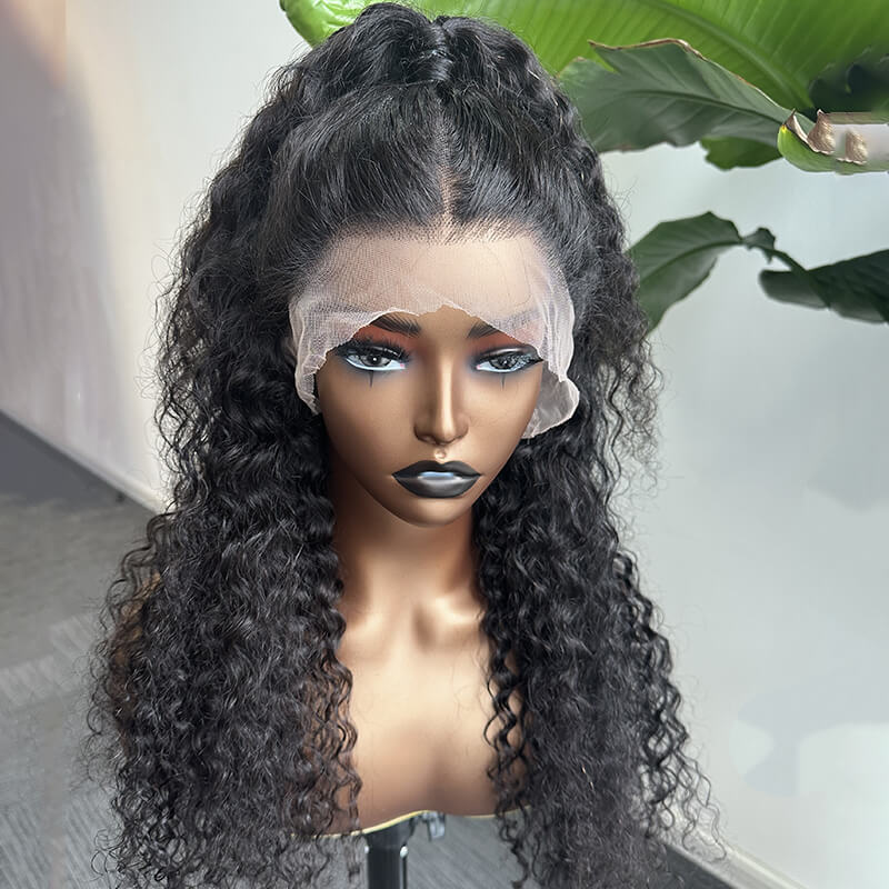 Water Wave 360 Lace Wigs Transparent Lace Human Hair Wigs Pre Plucked