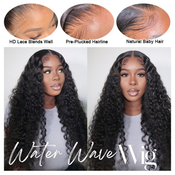 4×4 HD Lace Closure Wigs Invisible Lace Closure Natural Wave HD Wigs For Women